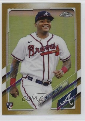 2021 Topps Chrome Gold Refractor /50 Cristian Pache (Wearing Hat) Rookie RC wy8