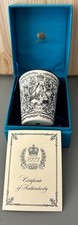 Halcyon Days 1977 Queen Elizabeth II Silver Jubilee Enamel Beaker Box 