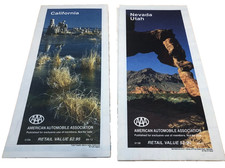 California Nevada Utah AAA OLD VINTAGE MAP LOT 1989 TRAVEL ROAD MAPS AMERICA