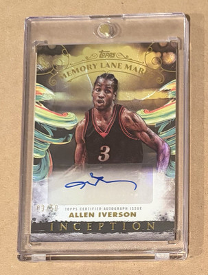 Topps 2024-25 Inception Memory Lane Marks Allen Iverson #MLM-AI Auto /50