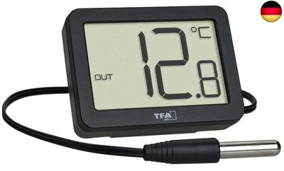 TFA Dostmann Digitales Innen-Außen-Thermometer, 30.1066.01, inkl wasserdichter 