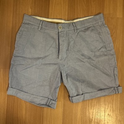 MASSIMO DUTTI Blue Chino Shorts Men Size W32 Cuffed