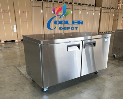 NEW 60'' Commercial Undercounter Refrigerator Two Door Model TUC60R NSF ETL