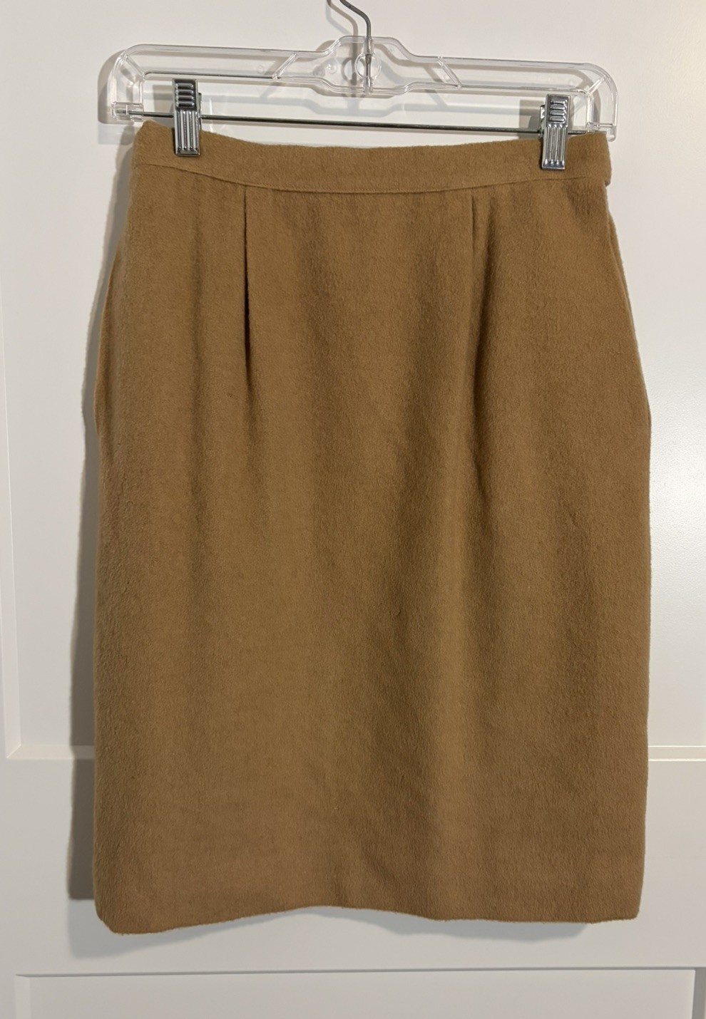 Women's Brooks Brothers 100% Camel Hair 100% Wool Beige Skirt Size 8