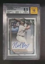 2024 Bowman Draft Nick Kurtz 1st Bowman Auto Athletics BGS 8.5/10 Auto Pop 2