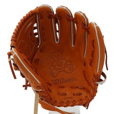 Wilson Staff TEDDY BEAR LOGO Pitcher Baseball Glove RH HardType T Orange Limited