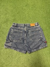 Vintage Y2K Tommy Hilfiger High Waisted Denim Cargo Shorts Size 30x4 Blue Jean