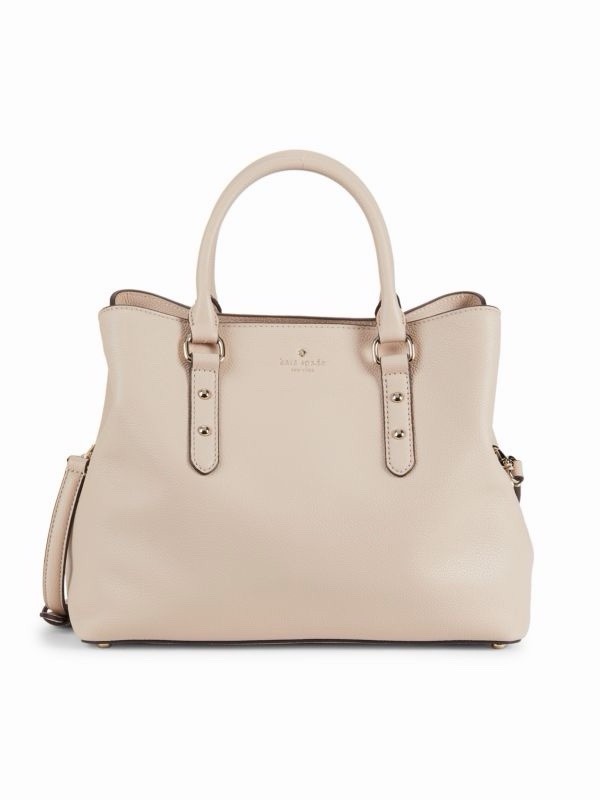 KATE SPADE NEW YORK Evangelie Leather Satchel, Light Tan, Kate Spade, Fashion