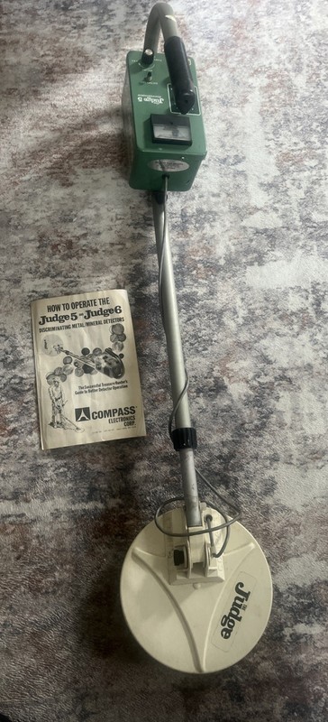 Vintage Compass Judge 5 Metal Detector With Instructions Working