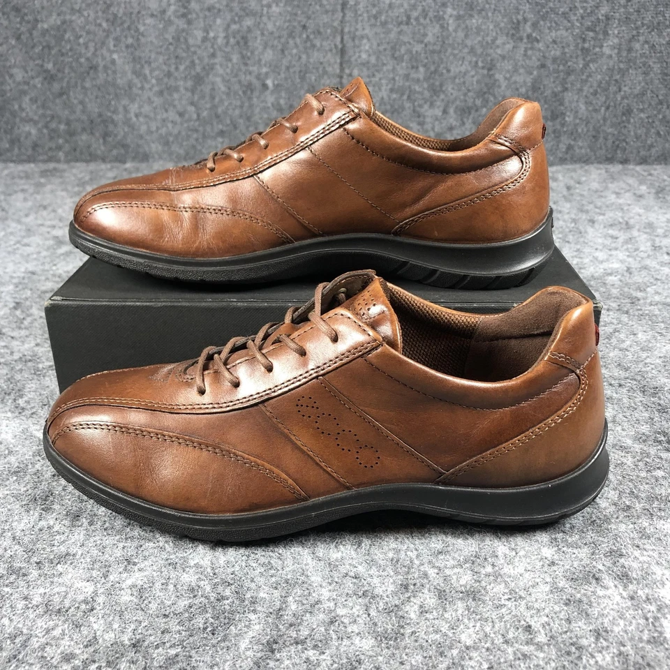 Zapatos Ecco Para Mujer Talla 6 Cuero Marrón Informales Cómodos Caminar Tenis Con Cordones Foto 3 de 4