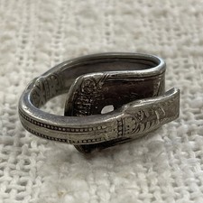 Silver Decorative Spoon Handle Ring Size 8.5