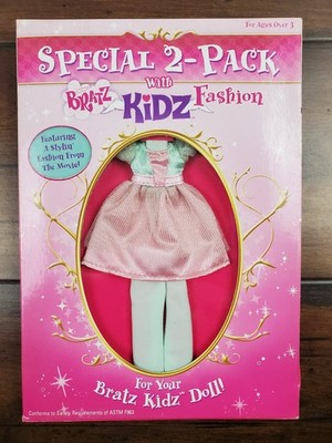 NOS Bratz Kidz Girlz Doll Special 2-Piece Fashion Pack Dress & Pant Set