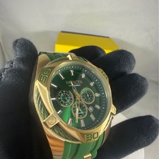 Invicta Bolt Chronograph Green and Gold Watch...