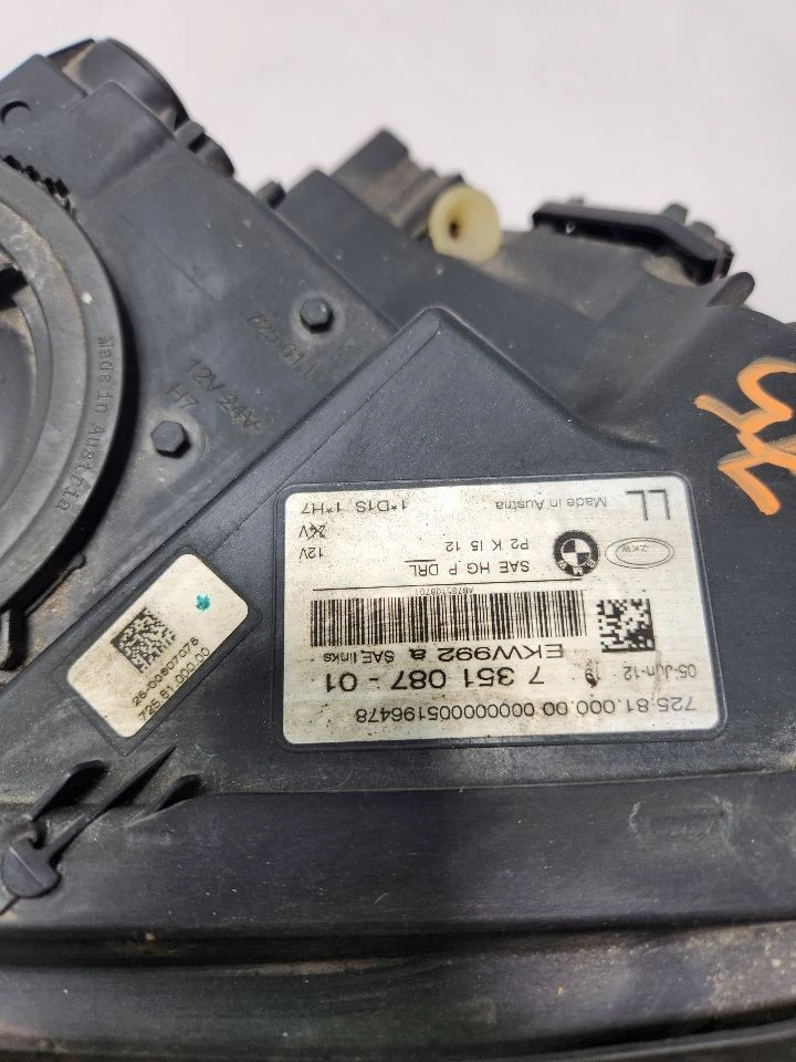 Used Left Headlight Assembly fits: 2013 Bmw 750I adaptive headlamp control xenon - Image 3 of 4