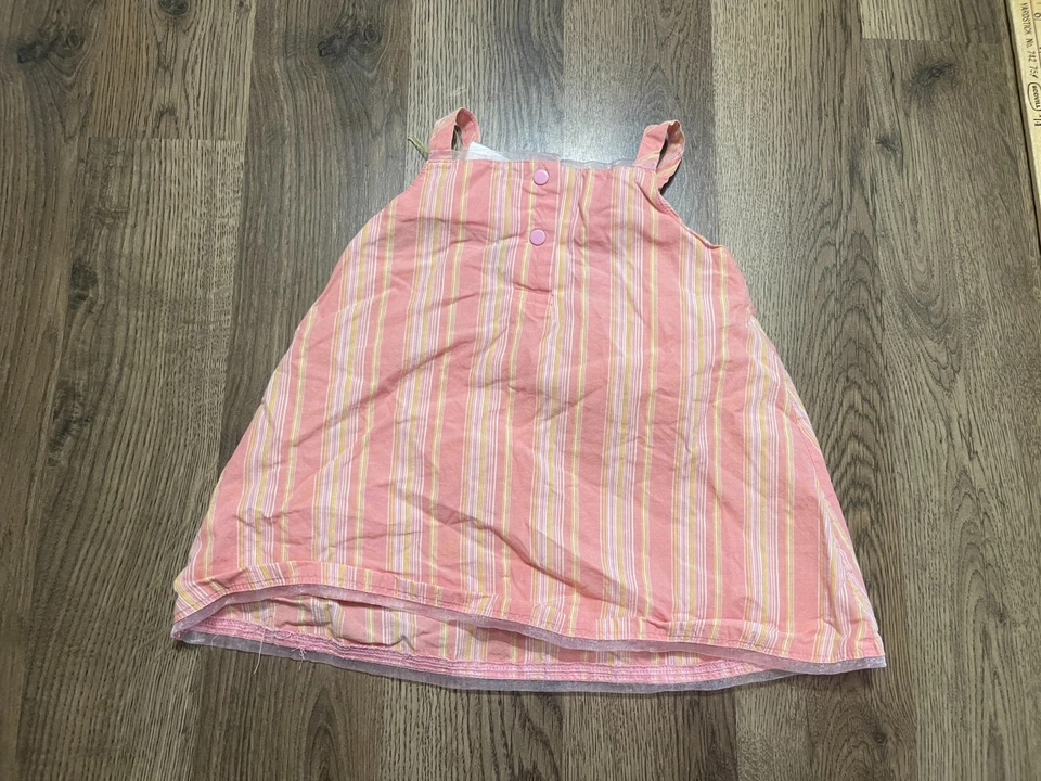 Baby Connection Dress, Infant Girls Size 6/9 Months, Pink Yellow White Butterfly - Image 2 of 4