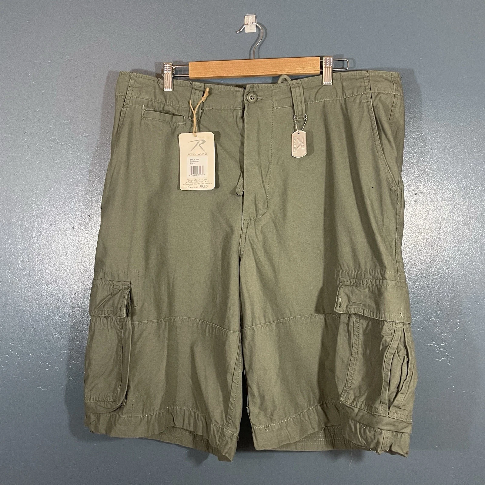 Rothco Men’s Olive Green Utility Cargo Shorts Size L