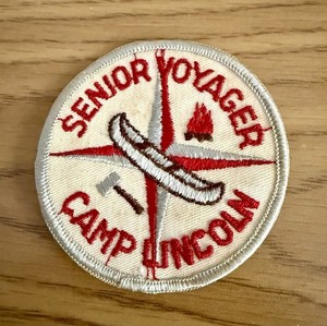 Vintage CAMP LINCOLN Senior Voyager Badge PATCH YMCA Youth Camping