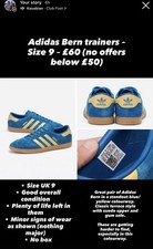 Adidas Bern City Series UK Size 9. Rare Colourway Excellent Condition Worn Once
