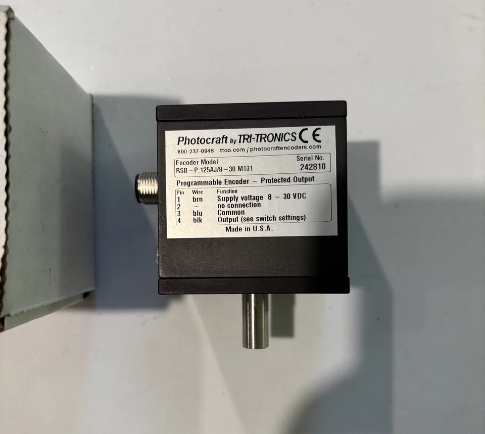 PHOTOCRAFT RSB-P 125AJ/8-30 M131 Programmable Incremental Shaft Encoder - Image 4 of 4