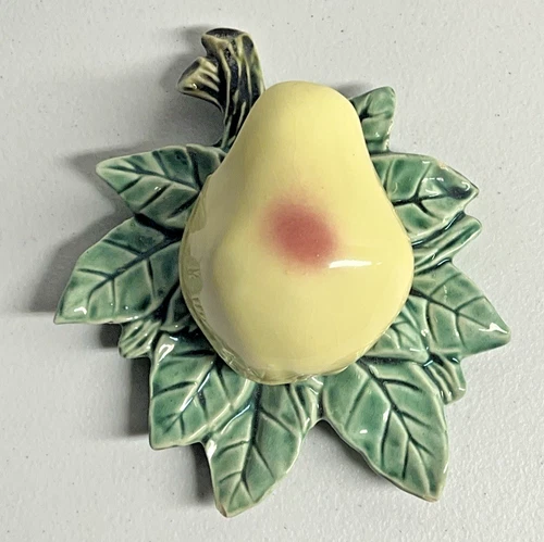 Vintage 1950s McCoy Pear Fruit Wall Pocket Planter Ceramic Pottery - Unmarked