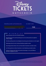 Gutscheincode für Disneytickets Musical Konzert