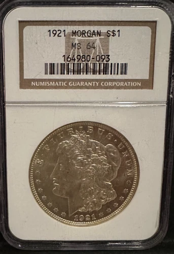1921 Morgan Silver Dollar NGC MS-64