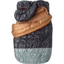Big Agnes King Solomon Double Sleeping Bag: 20F Down Asphalt/Chinois Green, Doub