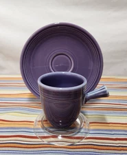 Fiesta Fiestaware Lilac Purple AD Demitasse Espresso Cup and Saucer