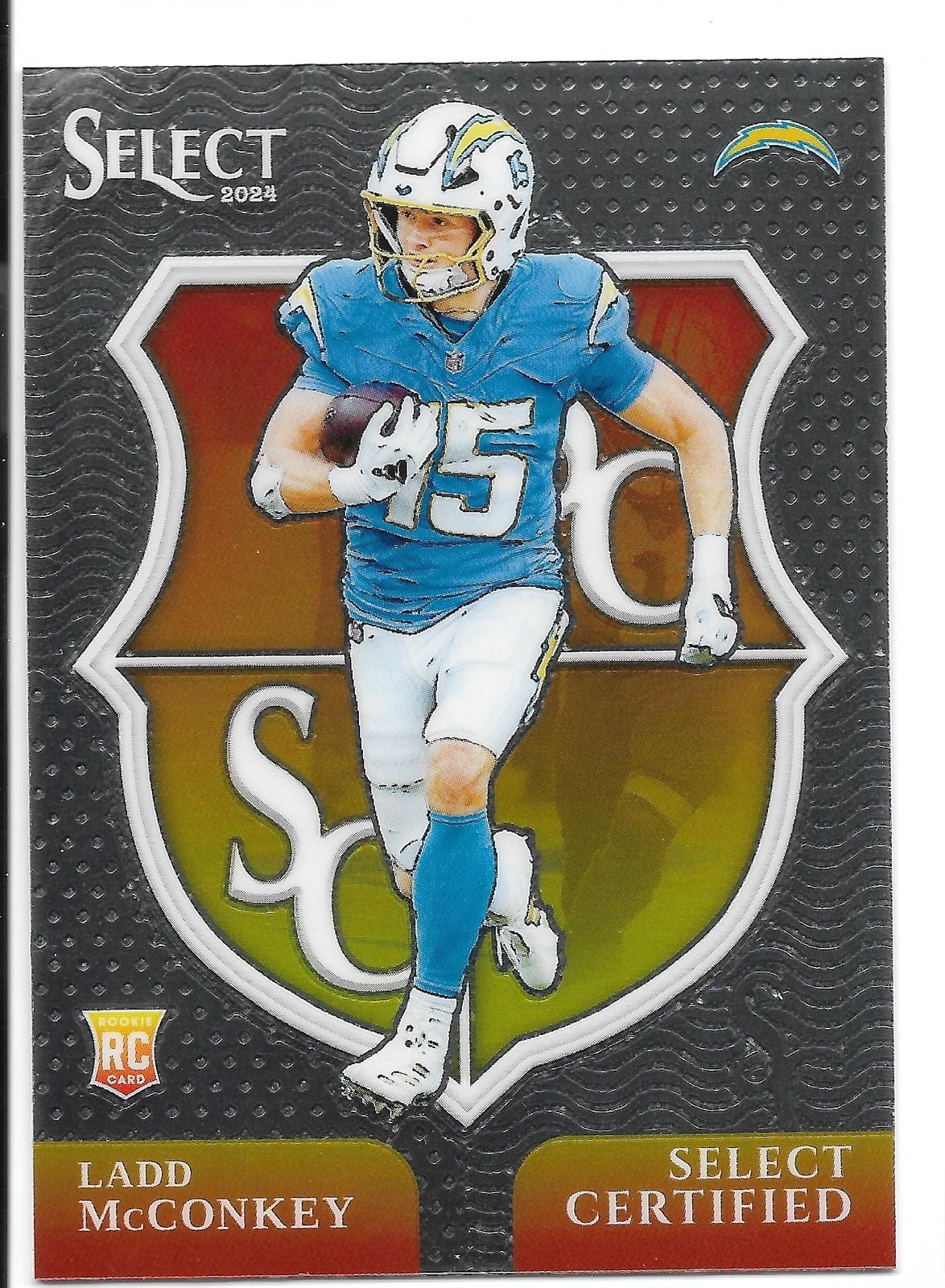 2024 Panini Select - Ladd McConkey Select Certified Rookies #16 Chargers