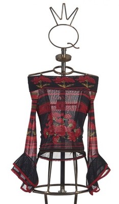 Save The Queen Maglia Bell Sleeved Top, XS(30  to 36  bust), NWT