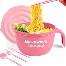 Large Ramen Bowl Set, Ramen Noodle Bowls Microwavable 45 oz, Ramen Cooker,