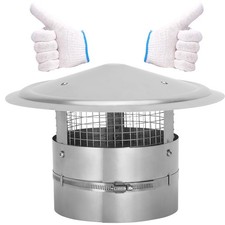 6Inch Chimney Cap,6/7/8/10 Inch Adjustable Stainless Steel 6 INCH, Silver