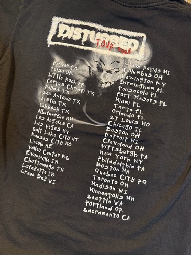 Vintage 2001 Disturbed Tour 2001 Band T-Shirt Large B… - Gem