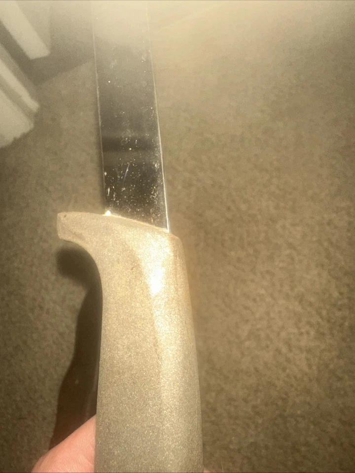 Vintage Gerber  “shorty” Model Black Armorhide Handle And Leather Sheath  - Image 3 of 4