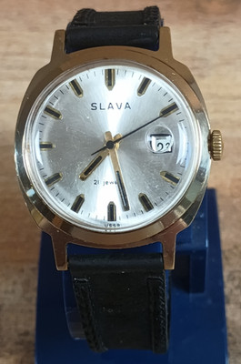 SLAVA UHR USSR 21 Jewels 42h-46h Gangreserve-70er-80er Jahre Vintage  Handaufzug