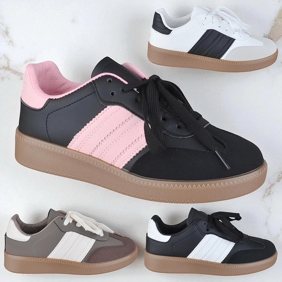 MODELLO FASHIONS WOMENS FLAT LOW HEEL RETRO LACE UP PUMPS LADIES FASHION TRAINERS SNEAKERS SIZE