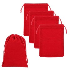 Headphone Bag, 5 Pcs 7.87x5.91 Inch Headset Carrying Pouch Red