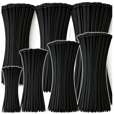 PROFIHOT Kabelbinder Set 700 Stück – Schwarz – Stark & UV-beständig – Verschiedene Größen