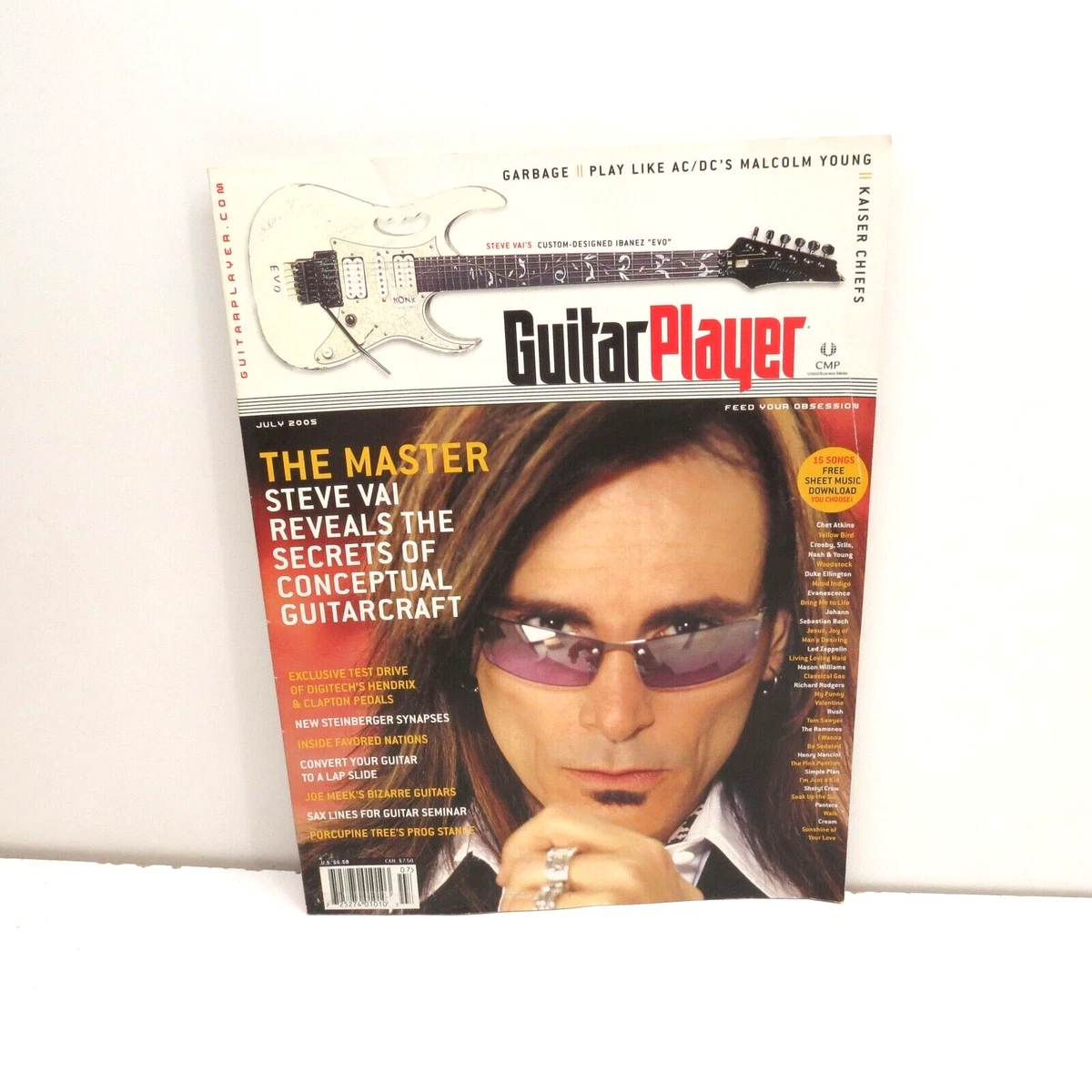 Guitar Player Magazine July 2005 Steve Vai Garbage Kaiser Chiefs.