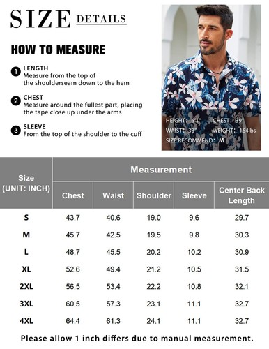 Mens Hawaiian Shirts Short Sleeve Casual Button Down Tropical Beach Shirt - Picture 7 of 8