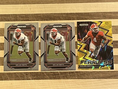 2023 Panini Prizm Draft Picks Nolan Smith Fearless Gold Cracked Ice RC #F-15 Lot
