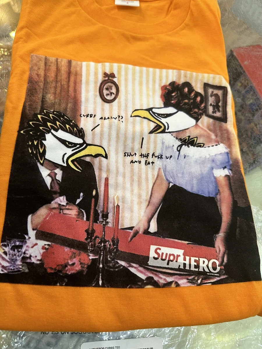 NWT Supreme Antihero Orange Curbs Artwork T-Shirt Mens Size Small DS SS22