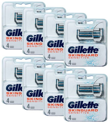 32x Gillette SkinGuard Sensitive Rasierklingen / 8x 4er Klingen Pack Set OVP