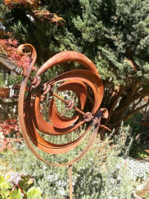 Windrad Garten Deko 116cm - Sonnenblumen Windmühle Wetterfest Für Rasen & Terrasse