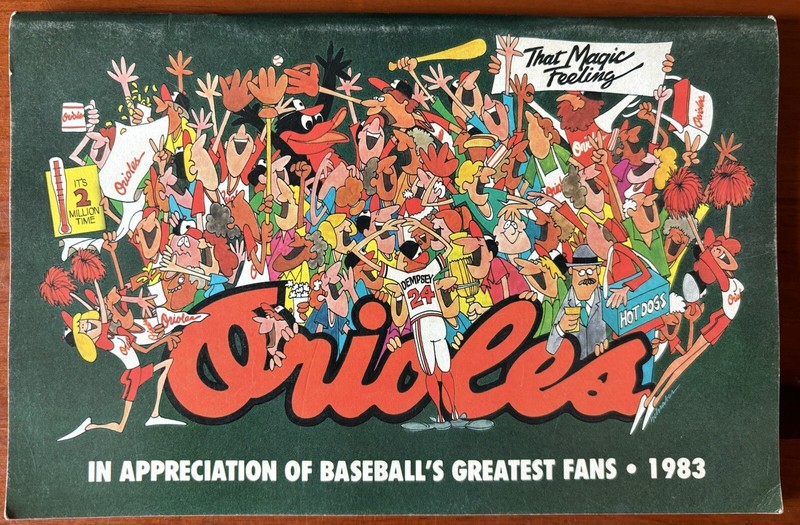 Vintage 1983 Baltimore Orioles Fan Appreciation Day Book (Great Condition)