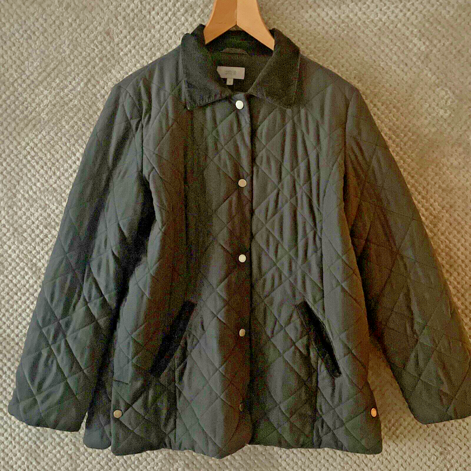 Marks and Spencer Womens Coat Size Uk 16 Long Sleeve Button Up Collared