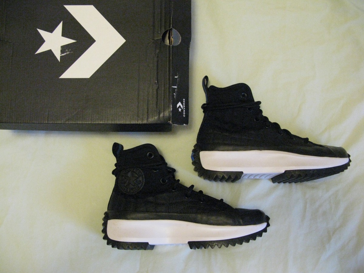 Converse Run Star Hike High Shoes Black 170246C US Womens Sz NEW