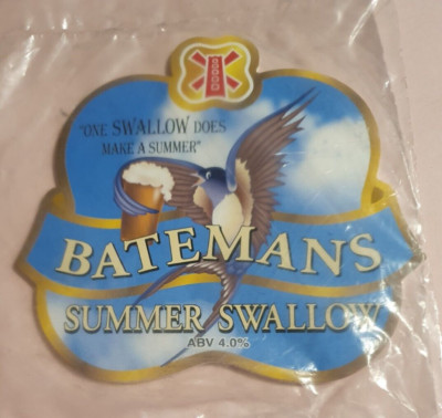 BATEMANS Brauerei SOMMERSCHWALBE Pumpclip Real Ale Bier Abzeichen NEU Vogel Lincs
