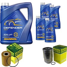 Motor-Öl 9L MANNOL Defender +MANN-FILTER für Nissan Patrol GR II Y61 3.0 DTi