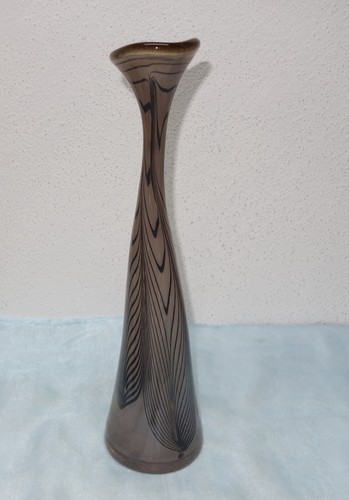 Jarrón de vidrio artista de hielo ERWIN, 1981 - firmado y fechado - H. 38,5 cm - Imagen 10 de 11